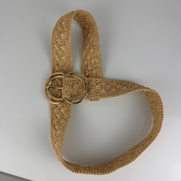 Sezane Selena Belt Natural Raffia No-Hole - Picture 9 of 15